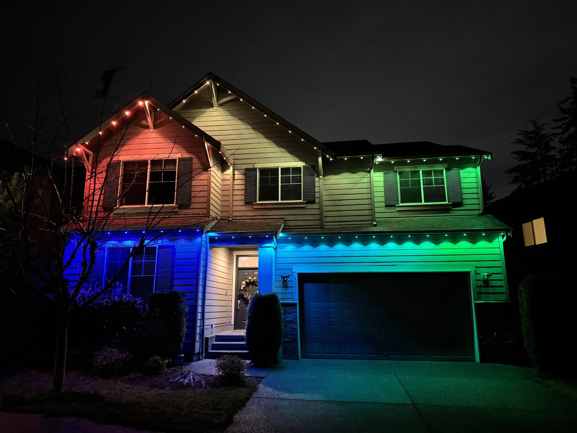 Christmas light installation